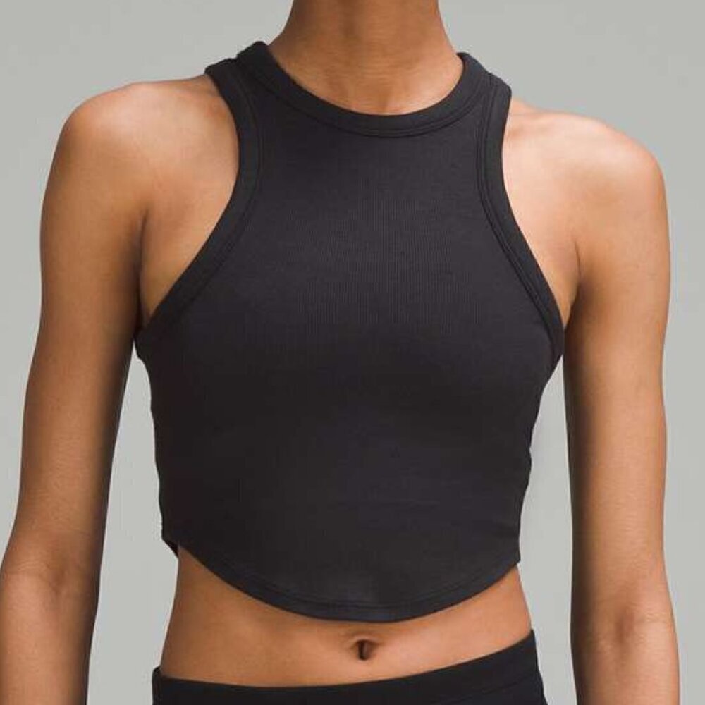 Nwt Lululemon Hold Tight Cropped Tank - 12 Black